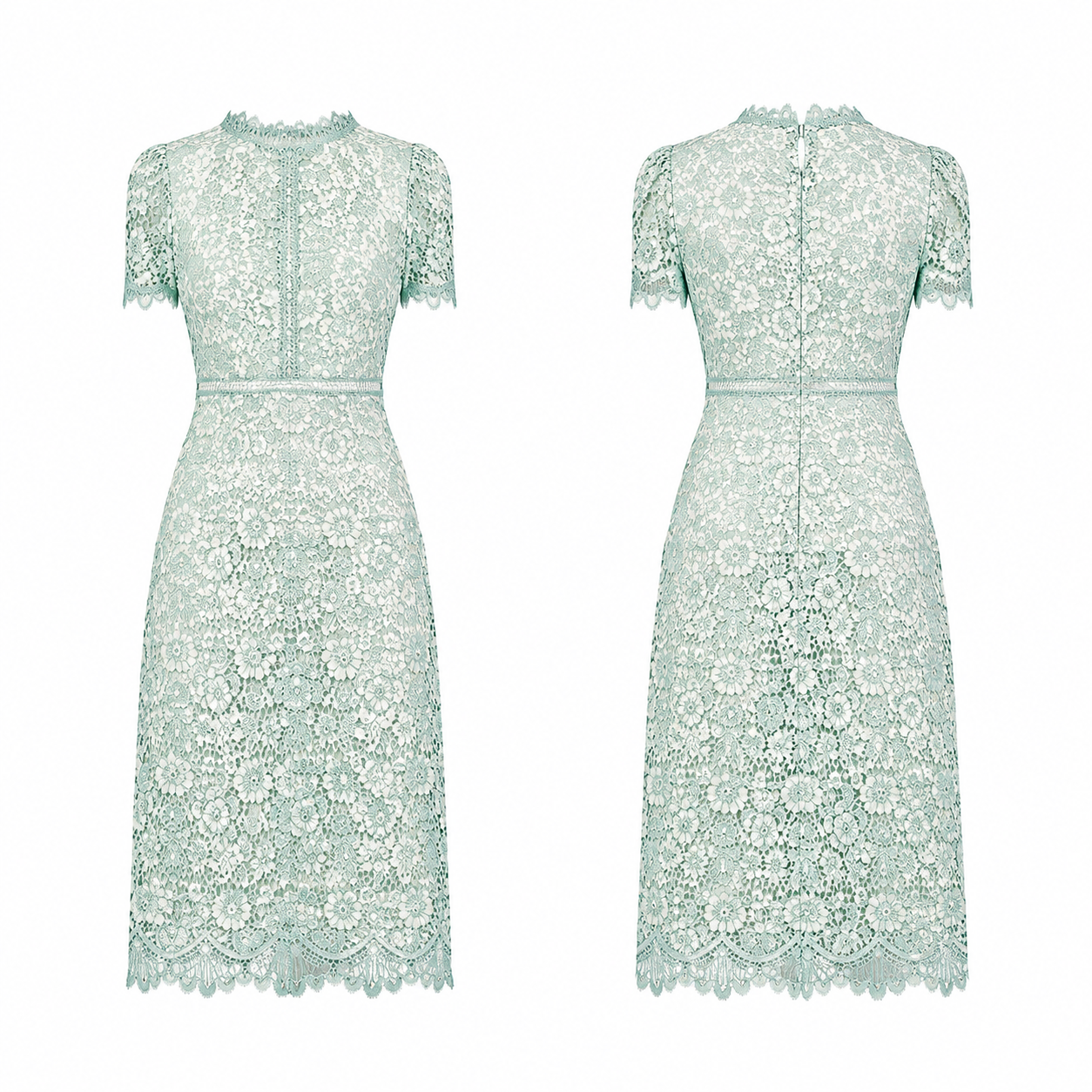 Women's Emerald and White Sleeveless Tennis Dress with Pleated Skirt