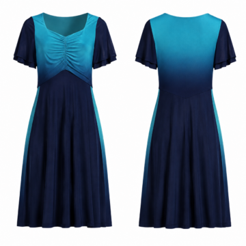 Turquoise and Navy Basketball Jersey Dress for Women
