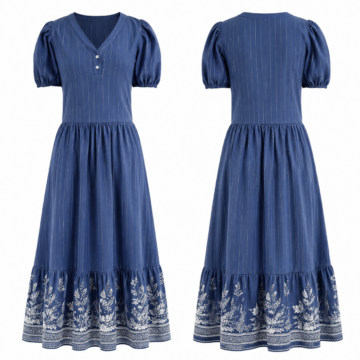 Blue and White Basketball Jersey Dress for Women