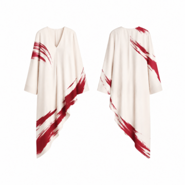 Women's Red and White Sleeveless A-Line Tennis Dress with Mesh Back