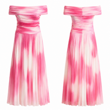 Pink and White Basketball Jersey Dress for Women
