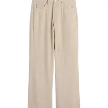 Light Beige Wide-Leg Pants