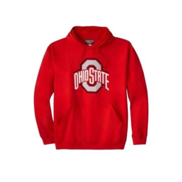 Red Pullover Hoodie with Kangaroo Pocket